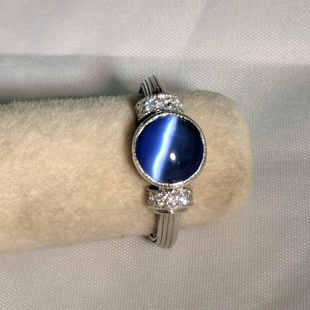 Steeling silver ring